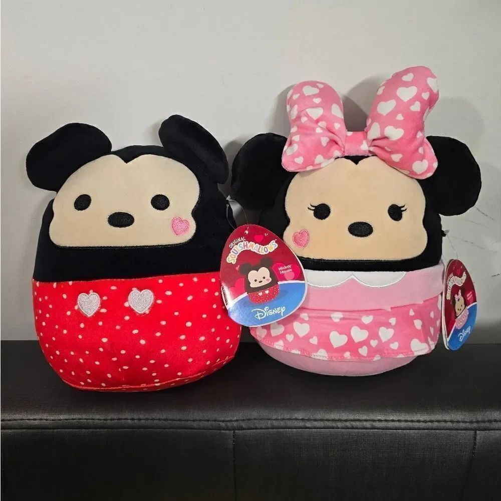 New original Squishmallow Disney Mickey Mouse and Minnie Mouse bundle, size 8"